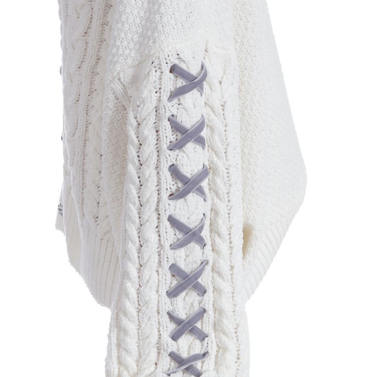 レースアップモールヤーンカーディガン | axes femme | 詳細画像32 