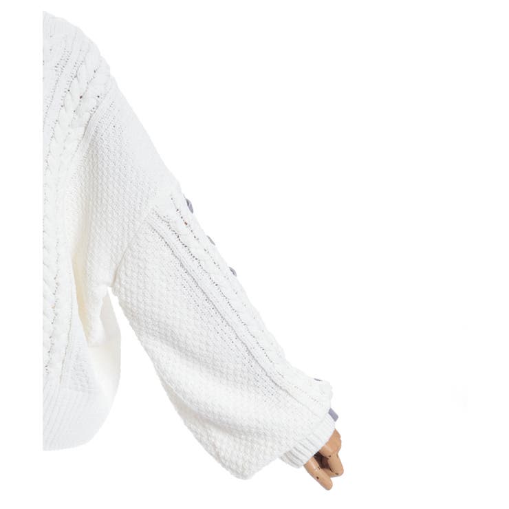 レースアップモールヤーンカーディガン | axes femme | 詳細画像34 