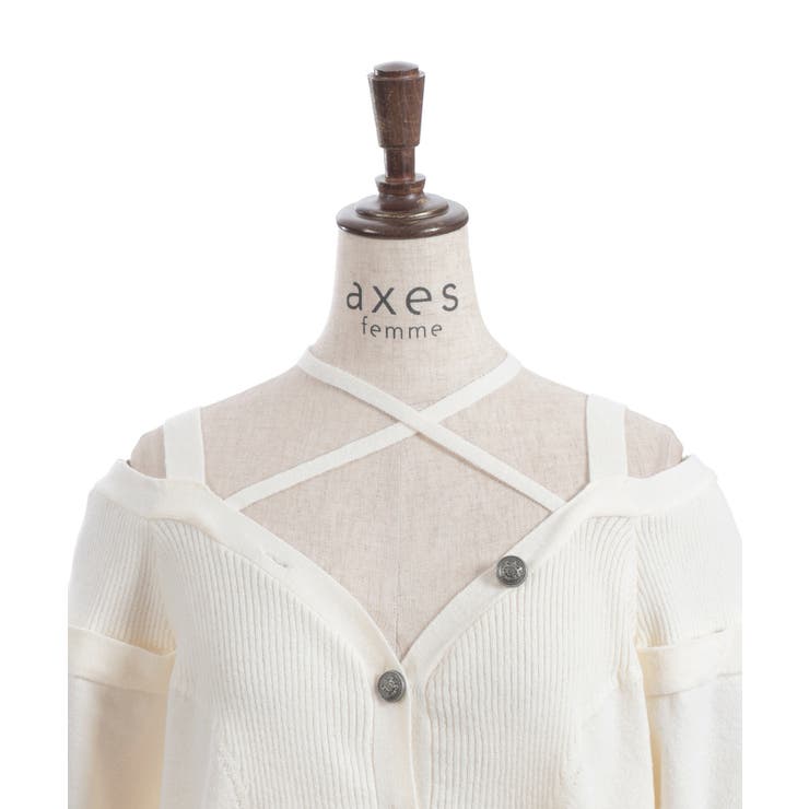オフショル風ニットカーディガン | axes femme | 詳細画像10 