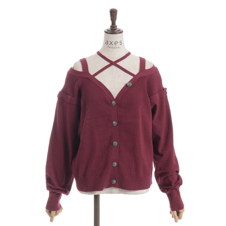 オフショル風ニットカーディガン | axes femme | 詳細画像15 