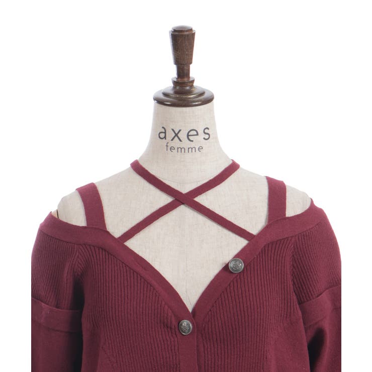 オフショル風ニットカーディガン | axes femme | 詳細画像18 