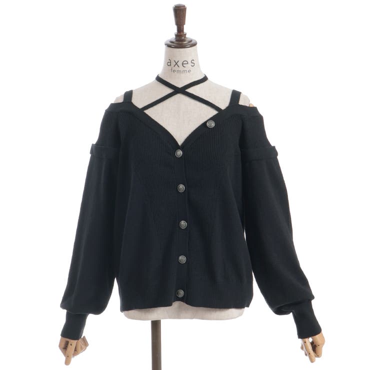 オフショル風ニットカーディガン | axes femme | 詳細画像23 
