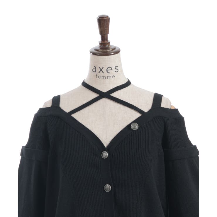 オフショル風ニットカーディガン | axes femme | 詳細画像26 