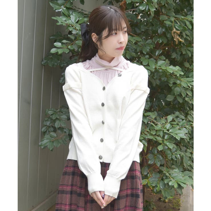 オフショル風ニットカーディガン | axes femme | 詳細画像6 