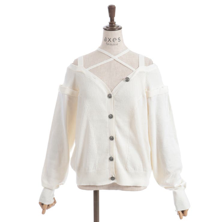 オフショル風ニットカーディガン | axes femme | 詳細画像7 