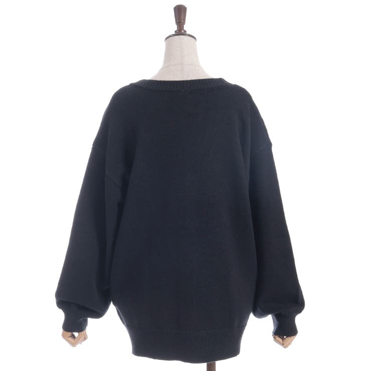 蝶刺繍ロングニットカーディガン | axes femme | 詳細画像11 