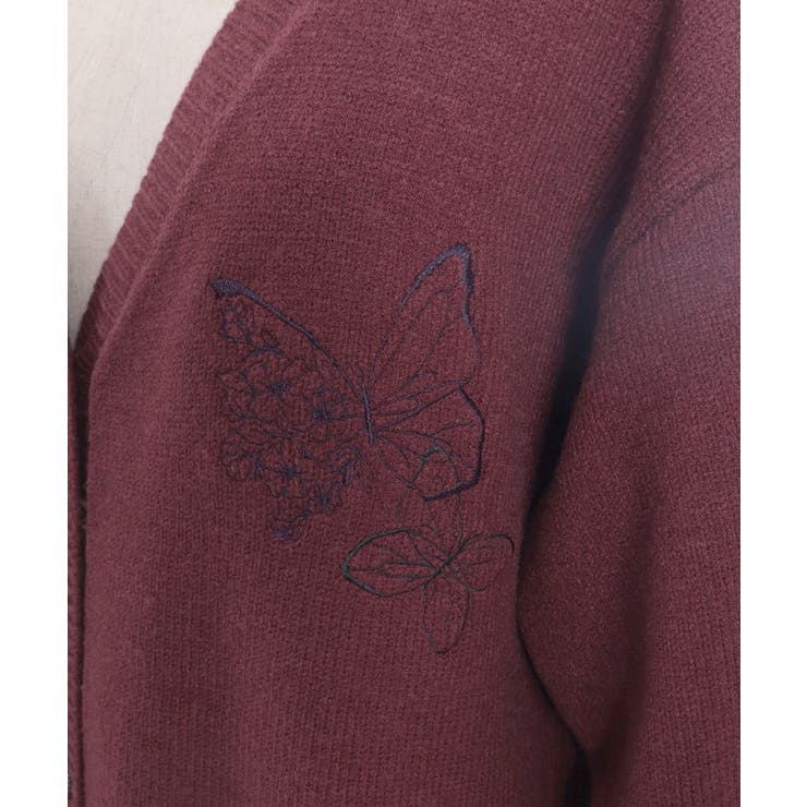 蝶刺繍ロングニットカーディガン | axes femme | 詳細画像20 