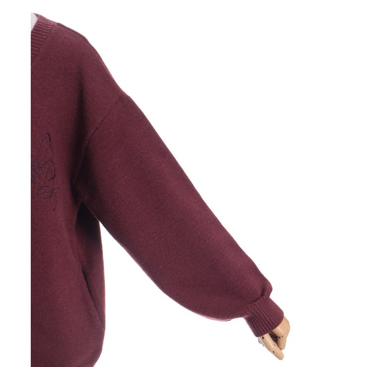 蝶刺繍ロングニットカーディガン | axes femme | 詳細画像22 