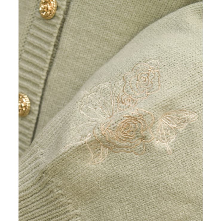 薔薇×蝶刺繍ロングカーディガン | axes femme | 詳細画像5 