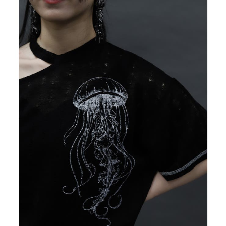 クラゲプリントアシメプルオーバー | axes femme | 詳細画像5 