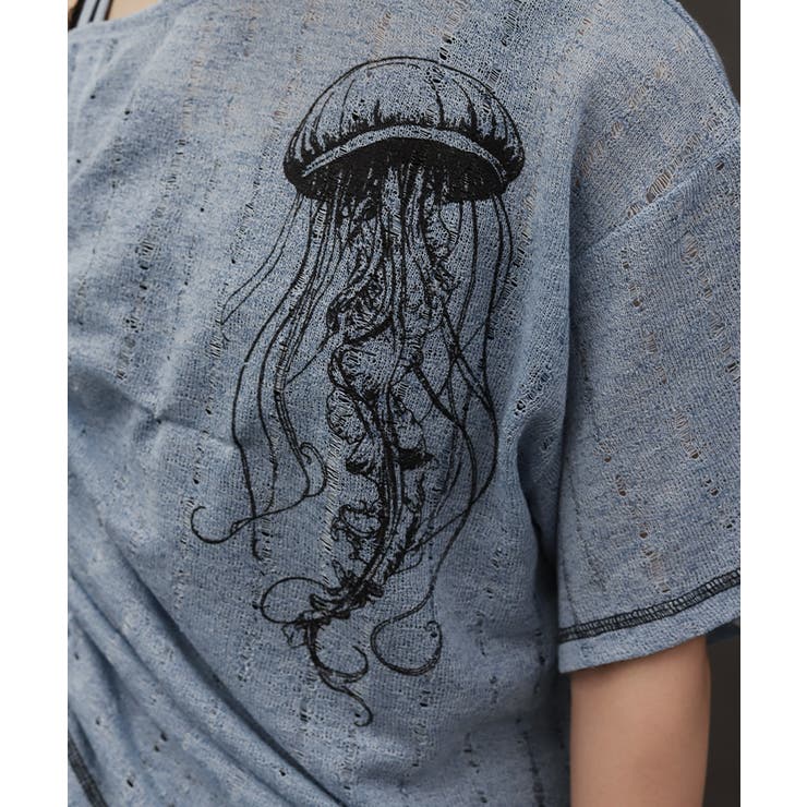 クラゲプリントアシメプルオーバー | axes femme | 詳細画像8 