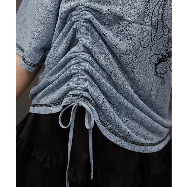 くらげページ クラゲプリントアシメプルオーバー[品番：IGAW0006668]｜axes