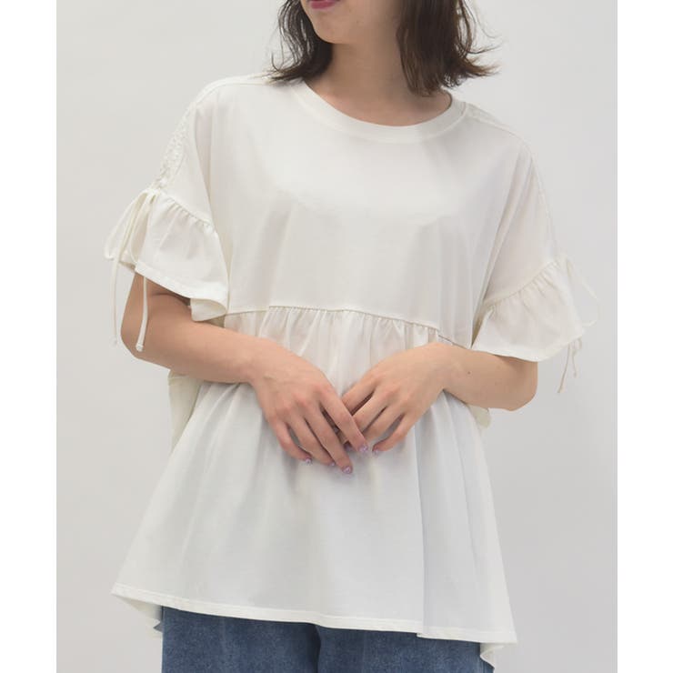 生成り | 接触冷感切替フレアロングプルオーバー | axes femme