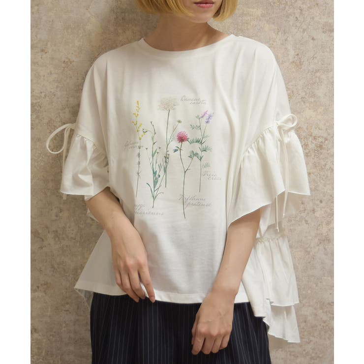 白 | アソートＰＴフリルＴシャツ | axes femme
