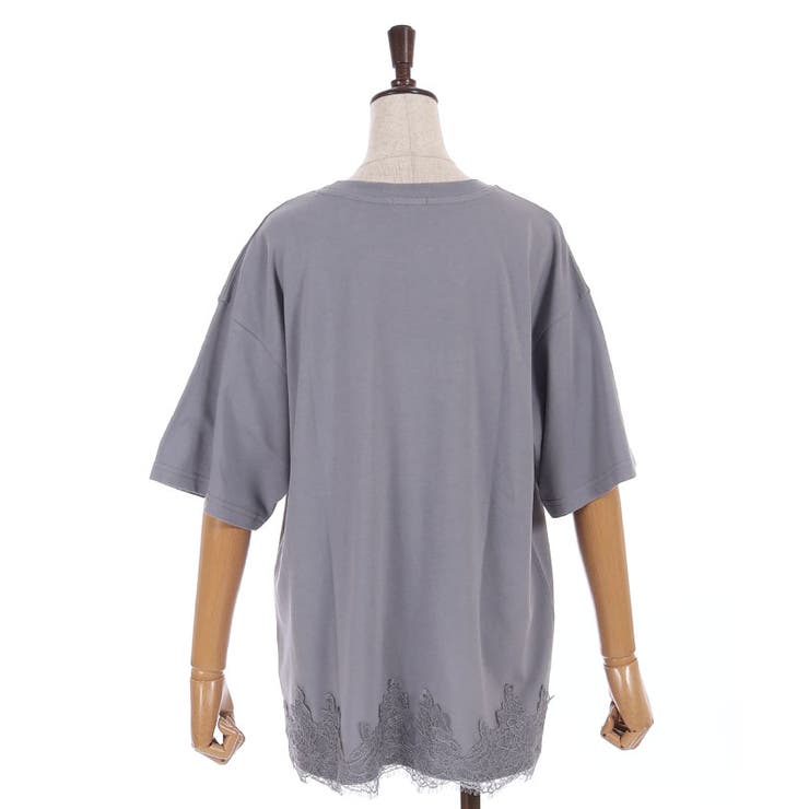 レース×ロゴビッグＴシャツ | axes femme | 詳細画像13 