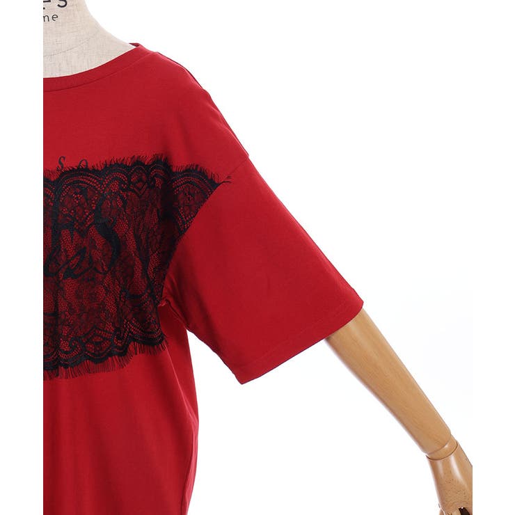 レース×ロゴビッグＴシャツ | axes femme | 詳細画像29 