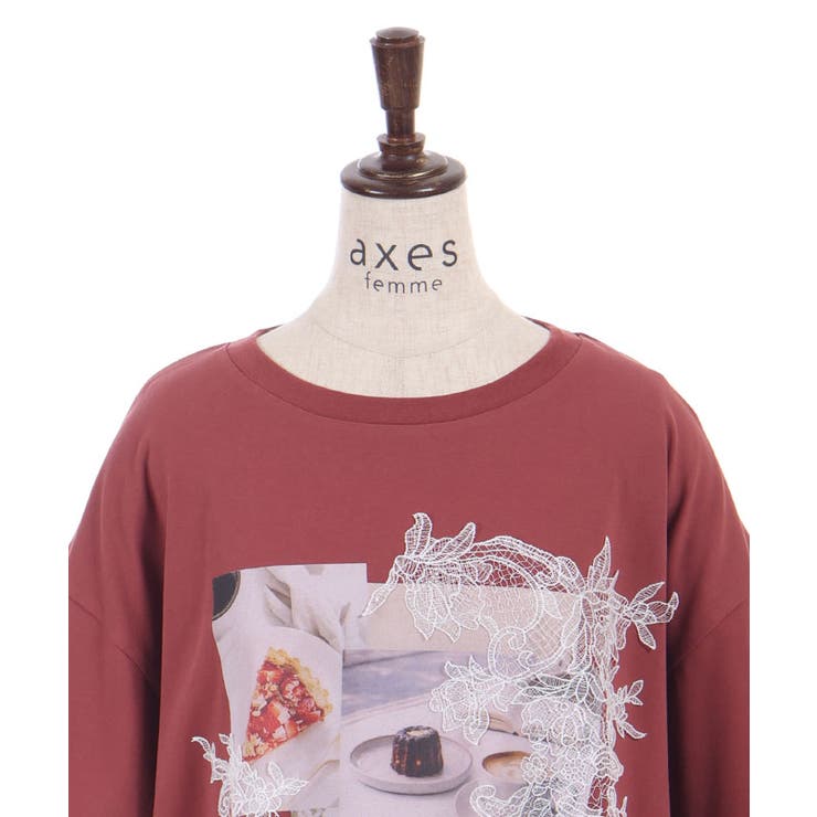接触冷感プリント×レースＴ | axes femme | 詳細画像11 
