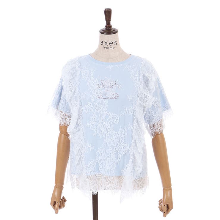 レースレイヤードＴシャツ | axes femme | 詳細画像17 