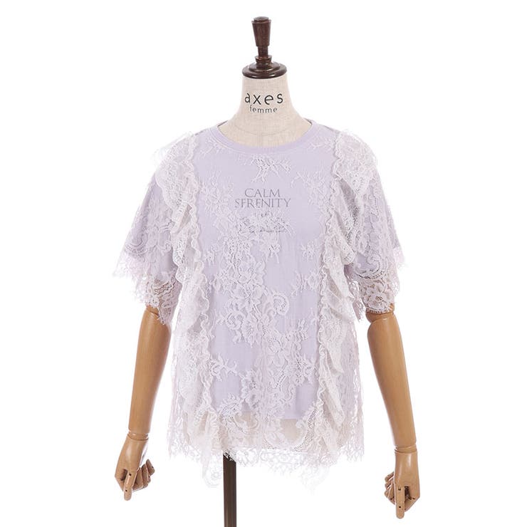 レースレイヤードＴシャツ | axes femme | 詳細画像23 