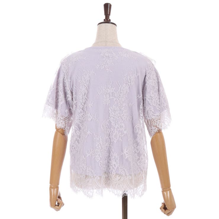 レースレイヤードＴシャツ | axes femme | 詳細画像25 
