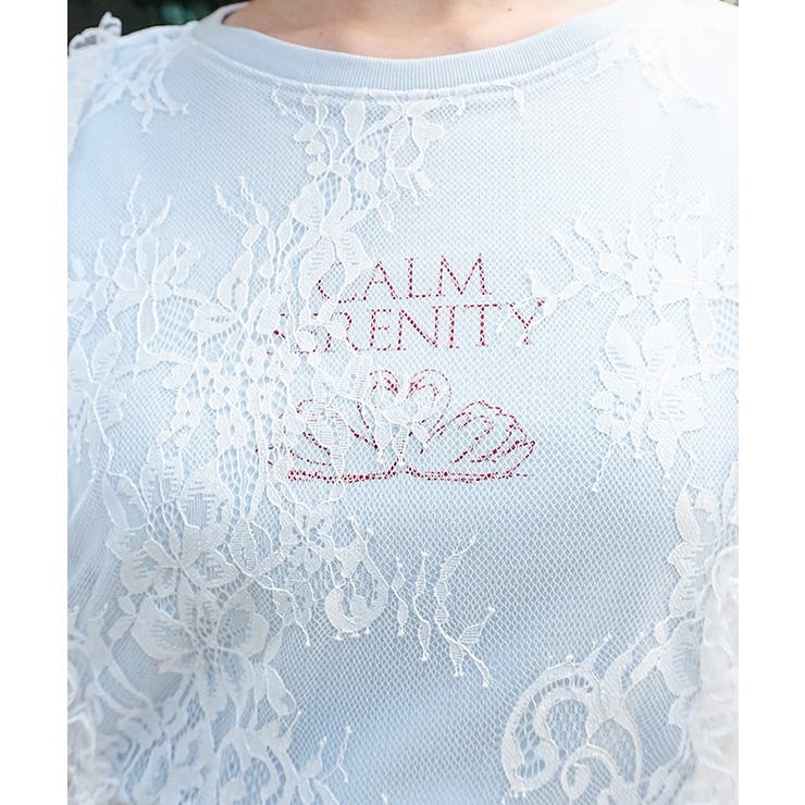 レースレイヤードＴシャツ | axes femme | 詳細画像7 