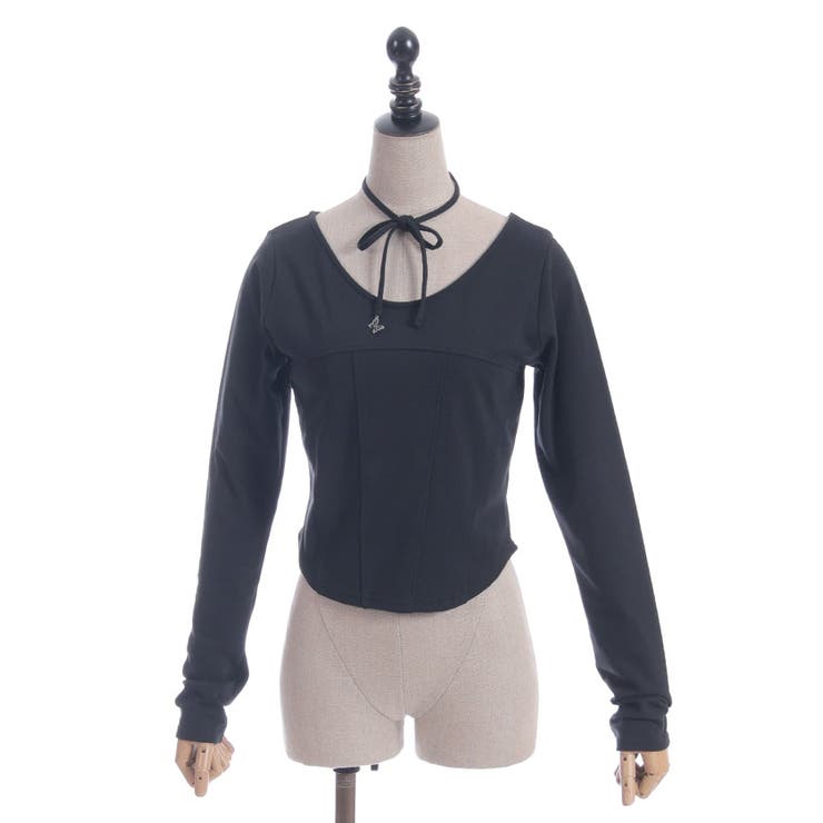 チョーカー付コルセット風プルオーバー | axes femme | 詳細画像15 