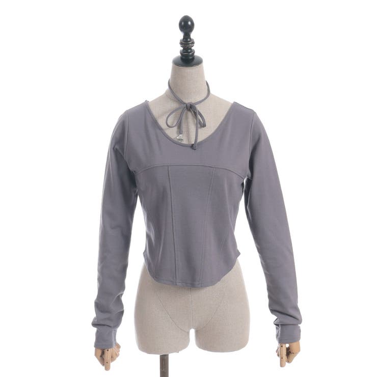 チョーカー付コルセット風プルオーバー | axes femme | 詳細画像24 