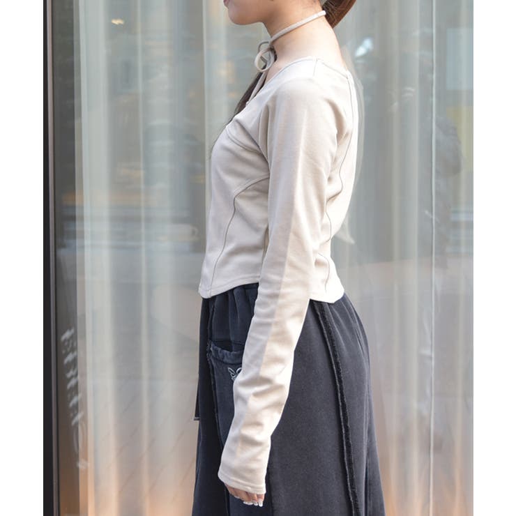 チョーカー付コルセット風プルオーバー | axes femme | 詳細画像5 