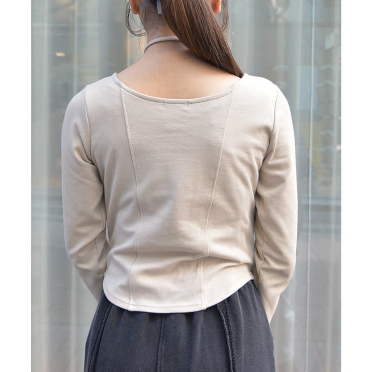 チョーカー付コルセット風プルオーバー | axes femme | 詳細画像6 