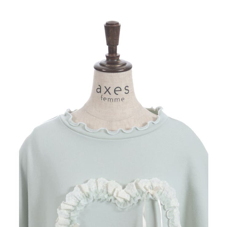 フリルハートロングトレーナー | axes femme | 詳細画像19 