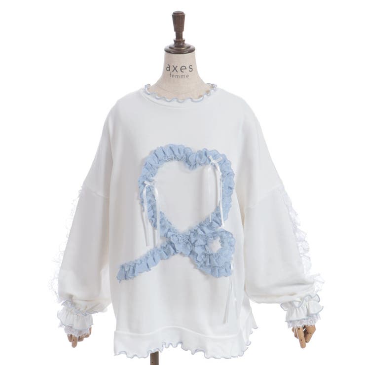 フリルハートロングトレーナー | axes femme | 詳細画像25 