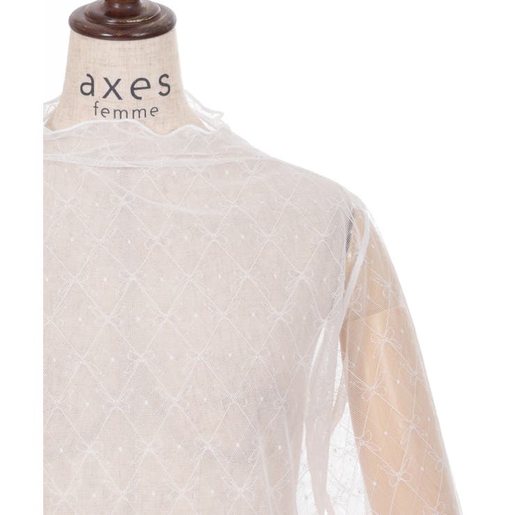 リボンチュールシアトップス[品番：IGAW0005290]｜axes femme