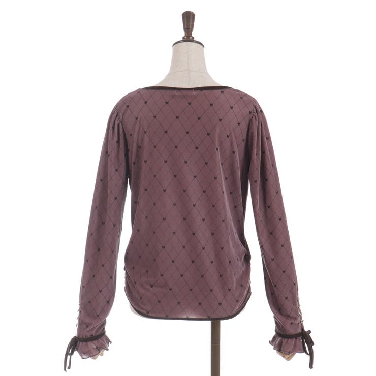 アソート柄ハート釦ベロアプルオーバー | axes femme | 詳細画像10 