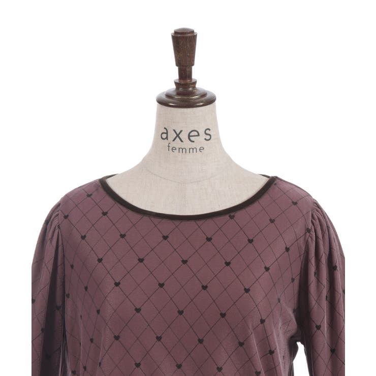 アソート柄ハート釦ベロアプルオーバー | axes femme | 詳細画像11 