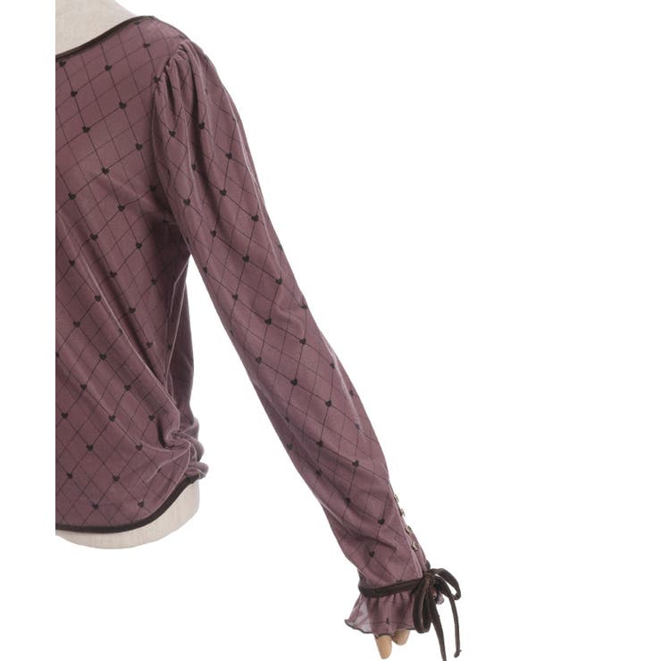 アソート柄ハート釦ベロアプルオーバー | axes femme | 詳細画像16 