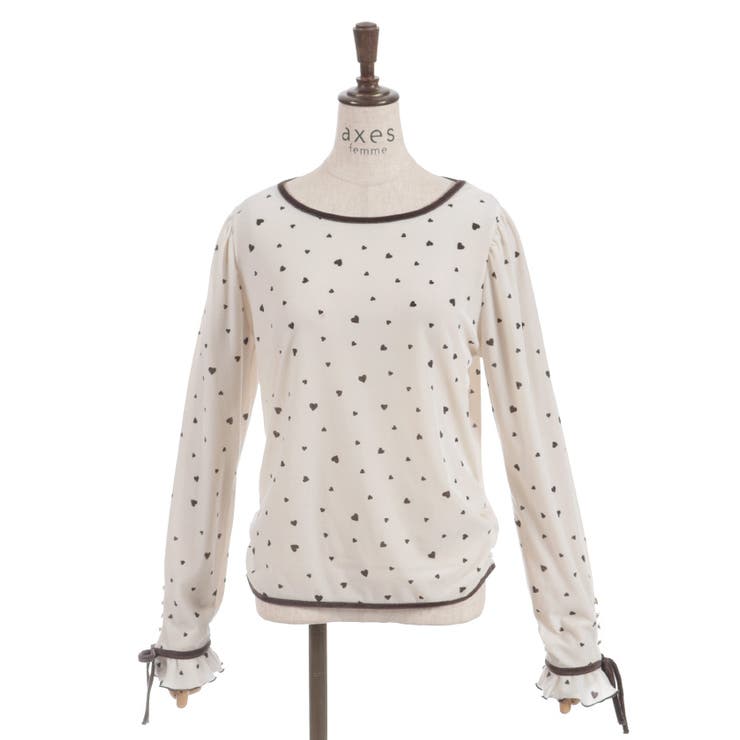 アソート柄ハート釦ベロアプルオーバー | axes femme | 詳細画像17 