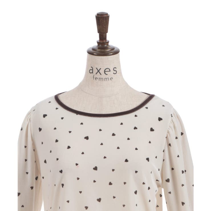 アソート柄ハート釦ベロアプルオーバー | axes femme | 詳細画像20 