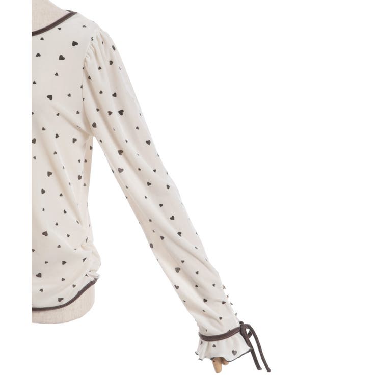 アソート柄ハート釦ベロアプルオーバー | axes femme | 詳細画像25 