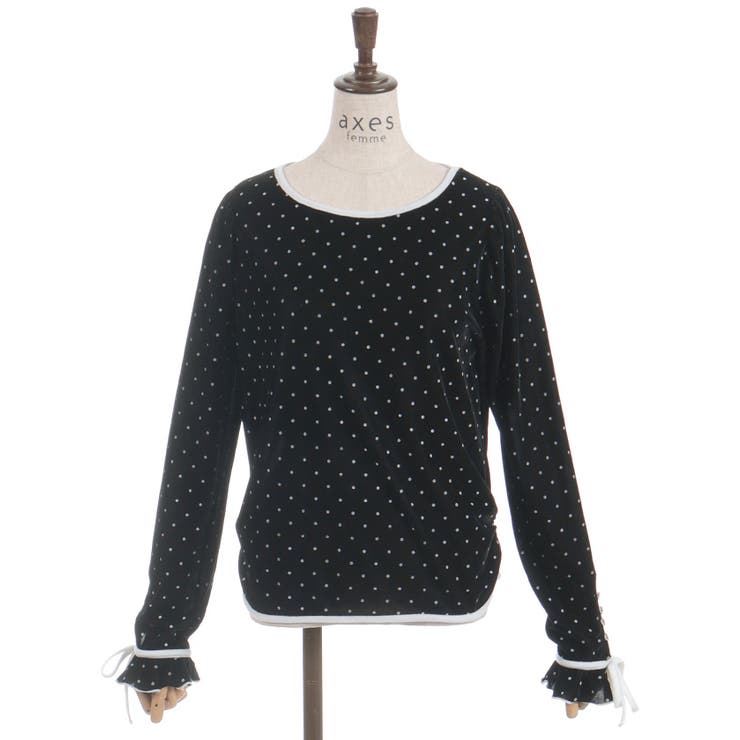 アソート柄ハート釦ベロアプルオーバー | axes femme | 詳細画像26 