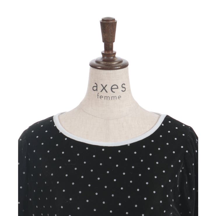 アソート柄ハート釦ベロアプルオーバー | axes femme | 詳細画像29 