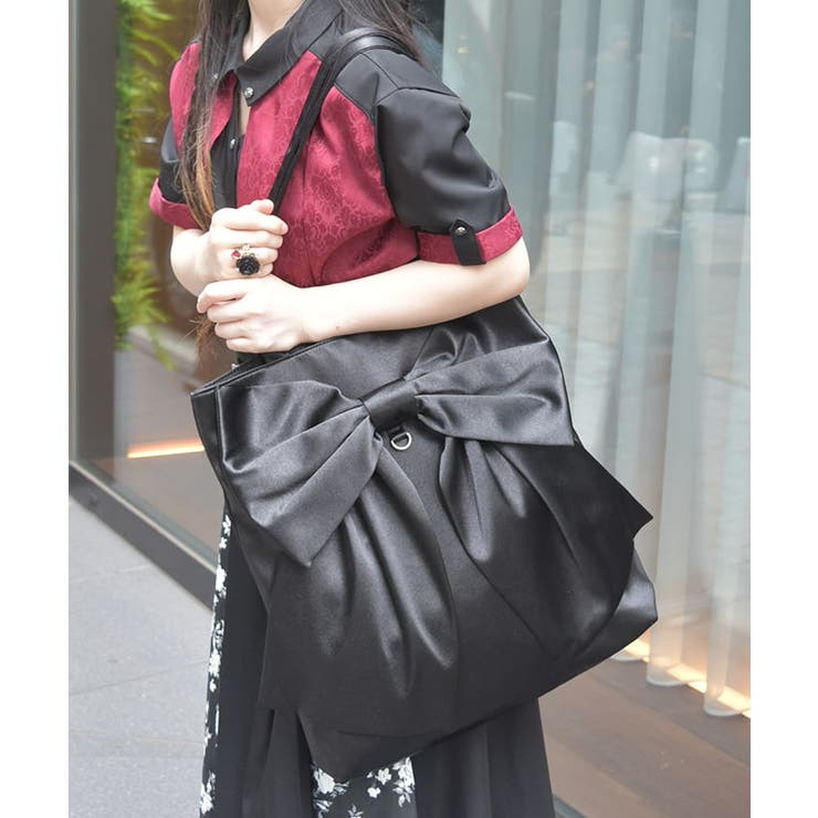 黒 | タテ型ビッグリボントート | axes femme