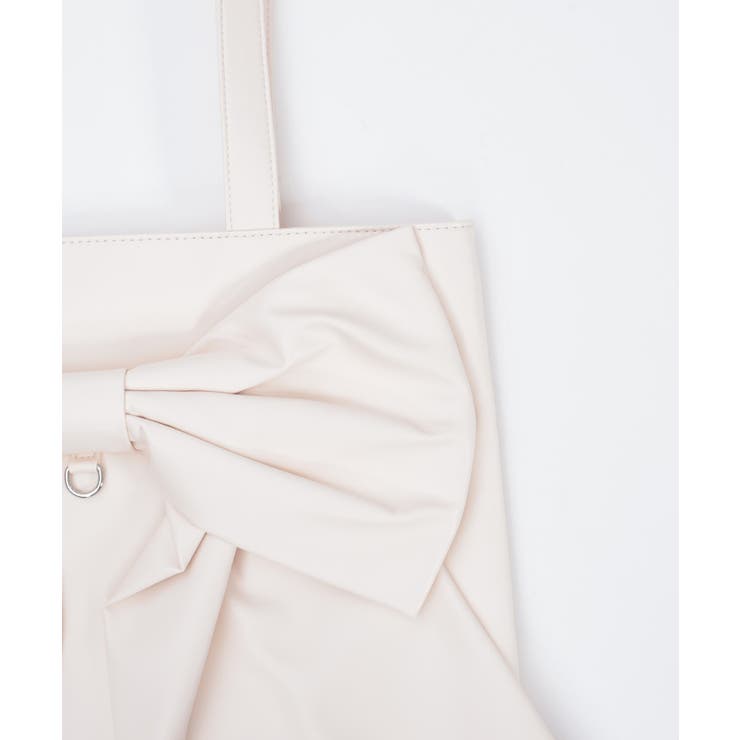 タテ型ビッグリボン合皮トート | axes femme | 詳細画像12 