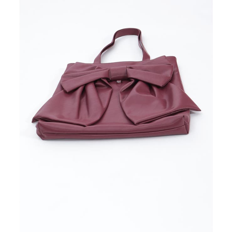 タテ型ビッグリボン合皮トート | axes femme | 詳細画像16 