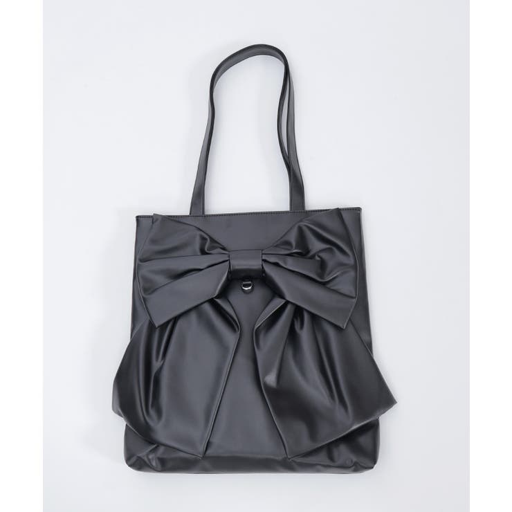 タテ型ビッグリボン合皮トート | axes femme | 詳細画像22 