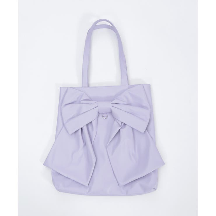 タテ型ビッグリボン合皮トート | axes femme | 詳細画像7 