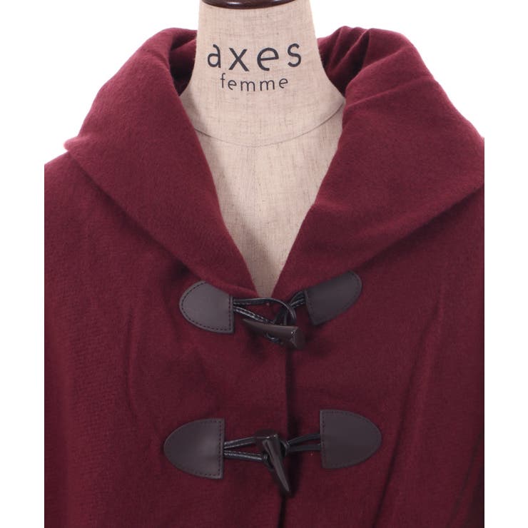 サイドラインチェックポンチョ[品番：IGAW0004182]｜axes femme