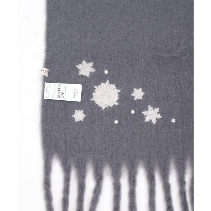 雪の結晶刺繍ストール[品番：IGAW0005612]｜axes femme（アクシーズ