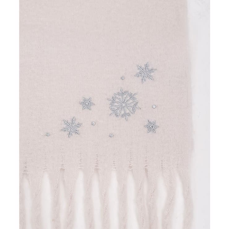 雪の結晶刺繍ストール[品番：IGAW0005612]｜axes femme（アクシーズ