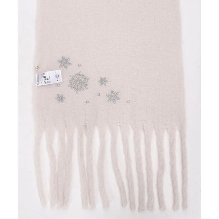 雪の結晶刺繍ストール[品番：IGAW0005612]｜axes femme（アクシーズ