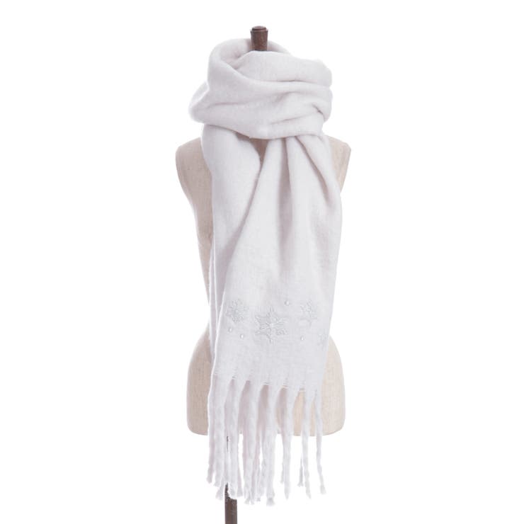 雪の結晶刺繍ストール | axes femme | 詳細画像15 